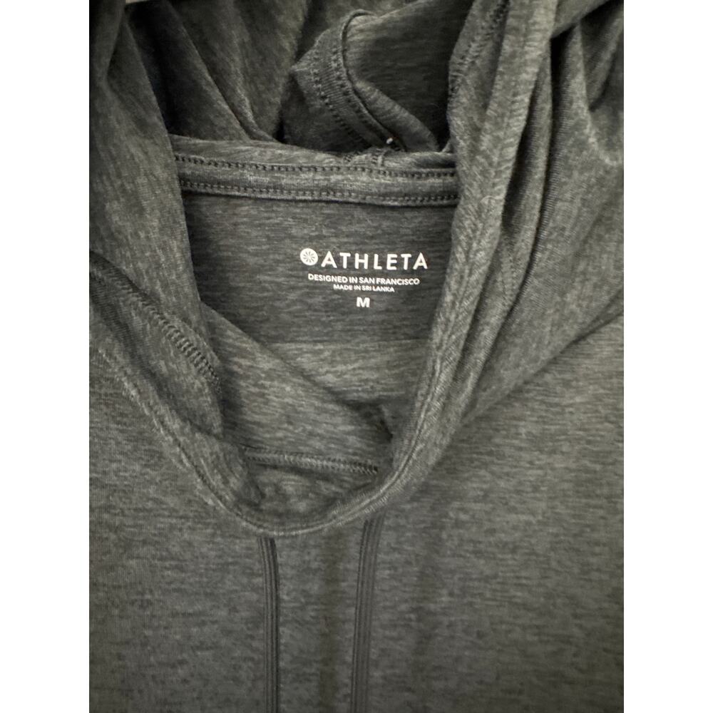 Athleta Grey Uptempo Hoodie Sweatshirt - Size Medium - Picture 3 of 10
